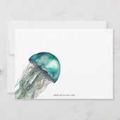 cute Under the sea jellyfish baby shower Kaart (Achterkant)