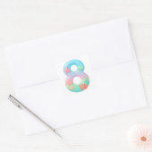 Cute Under The Sea Theme Cartoon Number 8 Vierkante Sticker (Envelop)