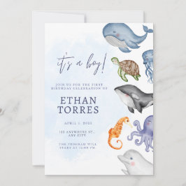 Cute under the Zee Baby shower Invitation Kaart