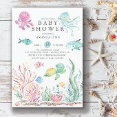 Cute under the Zee Baby shower Invitation Kaart