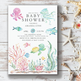 Cute under the Zee Baby shower Invitation Kaart