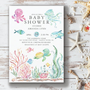 Cute under the Zee Baby shower Invitation Kaart