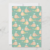 Cute under the Zee Baby shower Invite Kaart (Achterkant)