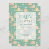 Cute under the Zee Baby shower Invite Kaart (Voorkant / Achterkant)