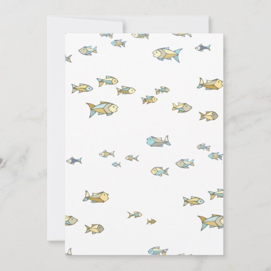 Cute under the Zee, driedaagse verjaardag Kaart (Achterkant)