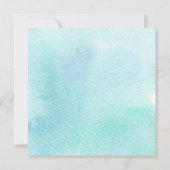 Cute under the Zee Mermaid Birthday Invitation Kaart (Achterkant)