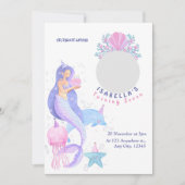Cute under the Zee Mermaid Birthday Invitation Kaart (Voorkant)