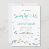 Cute under the Zee Ocean Baby Sprinkle Invitation Kaart (Voorkant)