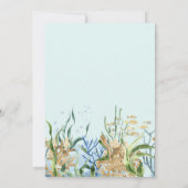 Cute under the Zee Whale 1st Birthday Invitation Kaart (Achterkant)