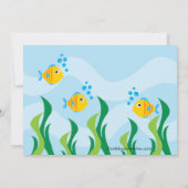 Cute under Zee Mermaid Birthday Party Kaart (Achterkant)