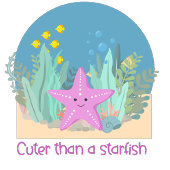Cute Undersea Quote Starfish Illustration Romper