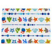 Cute underwater Animals Pattern Large Gift Bag Cadeautasje (Voorkant)