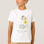 Cute Underwater Balloon Whale Heart Kids Birthday T-shirt<br><div class="desc">Onderzeese ballonwalvis met Collectie van het hart. Het is een Cute Elegant Simple Minimal Sketchy Illustration van walvis met ballonnen en hart, met pasta en kleurrijk uiterlijk perfect voor je kleine verjaardagsfeest. Het is zeer gemakkelijk om, met uw persoonlijke details aan te passen. Als u een ander bijpassend product of...</div>