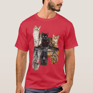 Cute underwater Cats Shadow Tshirt for Cat Lovers