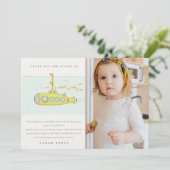 Cute underwater onderzeeboot Foto Elke zondag Bedankkaart (Staand voorkant)