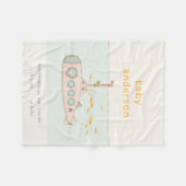 Cute Underwater Submarine Monogram Baby Stat Fleece Deken (Voorkant (Horizontaal))