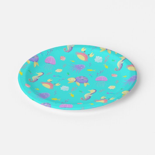 Cute Underwater World Papieren Bordje (Gekanteld)