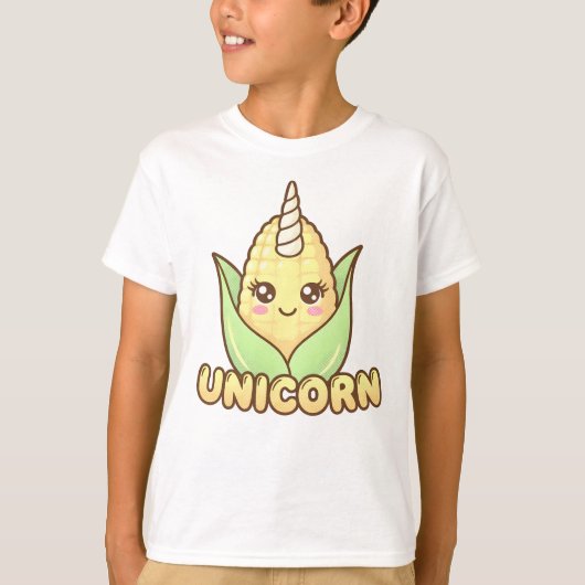 Cute Uni-Corn Pun Kawaii Kids T-Shirt (Voorkant)