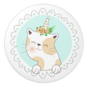 Cute Unicat Ceramic Knob. Keramische Knop (Voorkant)