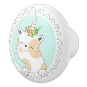 Cute Unicat Ceramic Knob. Keramische Knop (Rechts)