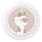 Cute Unicat Ceramic Knob. Keramische Knop (Voorkant)