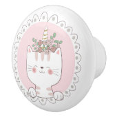 Cute Unicat Ceramic Knob. Keramische Knop (Rechts)
