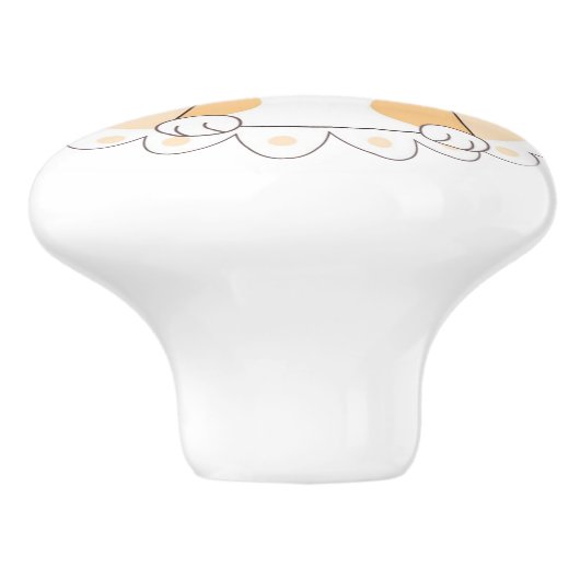 Cute Unicat Ceramic Knob. Keramische Knop (Zijkant)
