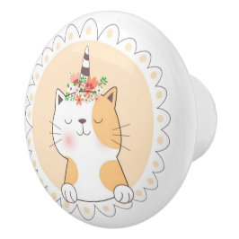 Cute Unicat Ceramic Knob. Keramische Knop