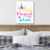 Cute Unicorn 100 magische schooldagen Canvas Afdruk (Insitu (Slaapkamer))