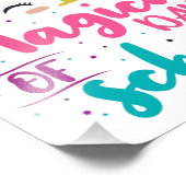 Cute Unicorn 100 magische schooldagen Foto Afdruk (Hoek)