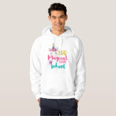 Cute Unicorn 100 magische schooldagen Hoodie (Voorkant volledig)