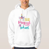 Cute Unicorn 100 magische schooldagen Hoodie (Voorkant)