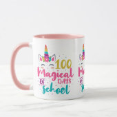 Cute Unicorn 100 magische schooldagen Mok (Links)