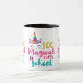 Cute Unicorn 100 magische schooldagen Mok (Midden)