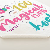 Cute Unicorn 100 magische schooldagen Sherpa Deken (3/4)