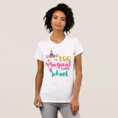 Cute Unicorn 100 magische schooldagen T-shirt (Voorkant volledig)