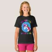 Cute Unicorn 100 magische schooldagen T-shirt (Voorkant volledig)