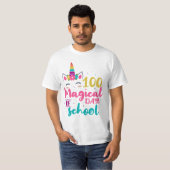 Cute Unicorn 100 magische schooldagen T-shirt (Voorkant volledig)