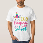 Cute Unicorn 100 magische schooldagen T-shirt (Voorkant)