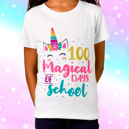 Cute Unicorn 100 magische schooldagen T-shirt
