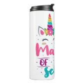 Cute Unicorn 100 magische schooldagen Thermosbeker (Gedraaid links)