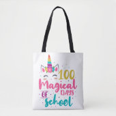 Cute Unicorn 100 magische schooldagen Tote Bag (Voorkant)
