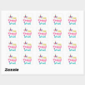 Cute Unicorn 100 magische schooldagen Vierkante Sticker (Vel)