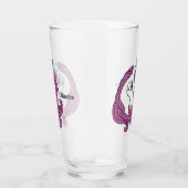 Cute Unicorn, aangepast naamglas Glas (Rechts)