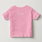 Cute Unicorn aangepaste naam kinderen kleding Kinder Shirts (Achterkant)