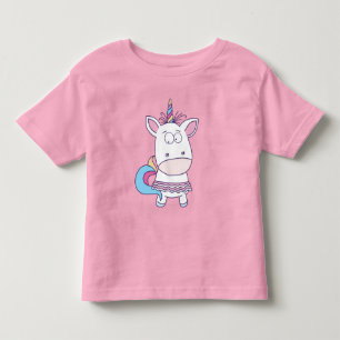 Cute Unicorn aangepaste naam kinderen kleding Kinder Shirts