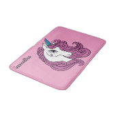 Cute Unicorn aangepaste naam & kleurbadmatten Badmat (Gekanteld)