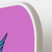 Cute Unicorn, aangepaste naam Pickleball Paddle (Links Detail)