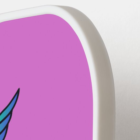 Cute Unicorn, aangepaste naam Pickleball Paddle (Links Detail)