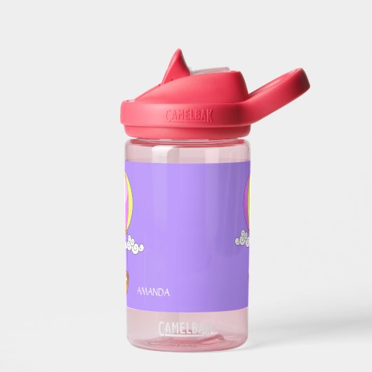 Cute Unicorn, aangepaste naam Waterfles (Links)